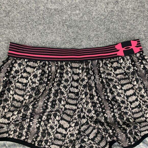 Under Armour Short Women S Small Pink Black Perfect Pace Running HeatGear Fitted - Picture 3 of 12